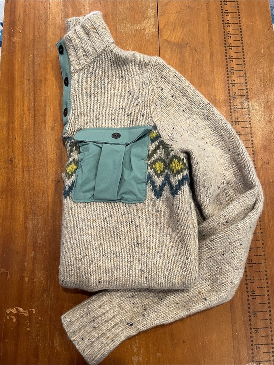 Smartwool Other - SMARTWOOL XS/S Oat Speckled Heavy Knit Alpaca Wool Henley 1/4 Sweater